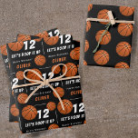 Hol es dir den Basketball Sports Kindergeburtstag Geschenkpapier Set<br><div class="desc">Hoop it up Basketball Sports Kids Happy Birthday Wrapping Paper Sheets Das Design hat einen lustigen Text "Let's hoop it up" und Basketball Bälle auf einem schwarzen Hintergrund. Geben Sie Ihren Namen und Ihr Alter ein. Ideal zum Geburtstag eines Basketballspiels.</div>