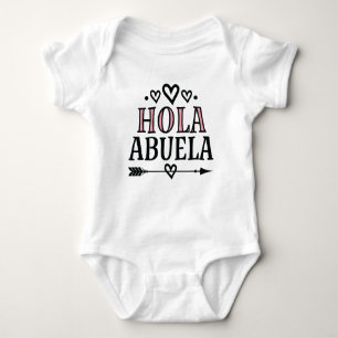 Hola Abuela Baby Reveal Abuelita Grandma Baby Strampler
