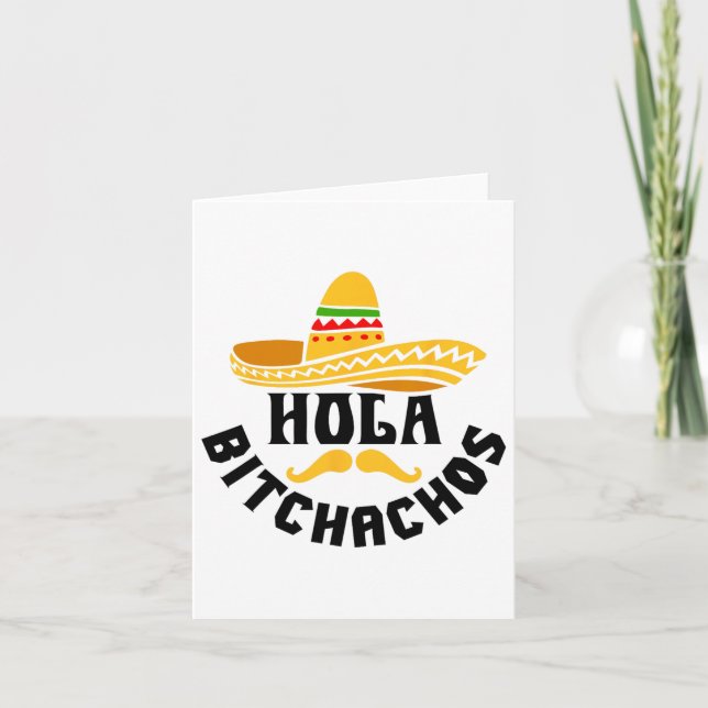 Hola Achos Funny Cinco De Mayo Mexican Karte (Vorderseite)