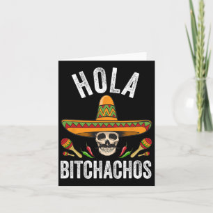 Hola Achos Shirt Funny Mexican Skull Cinco De Mayo Karte