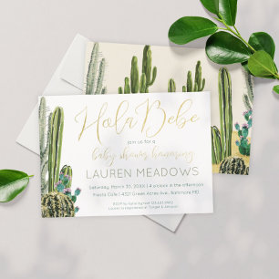 Hola Baby Boho Cactus Baby Shower Einladung
