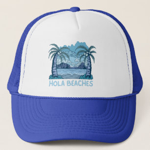 HOLA BEACHES lustiges Strandleben Sommer Truckerkappe