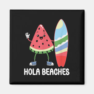 Hola Beaches Niedlich Kawaii Watermelon Surfboard Magnet