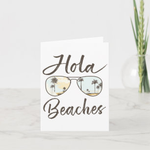 Hola Beaches Sungles Niedlich Funny Beach Vacacati Karte