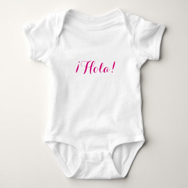Hola - Geschenk für Baby - fertigen Sie besonders Baby Strampler (Vorderseite)