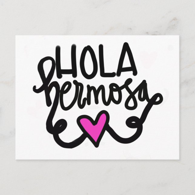 Hola hermosa / Hallo schön. Postkarte (Vorderseite)