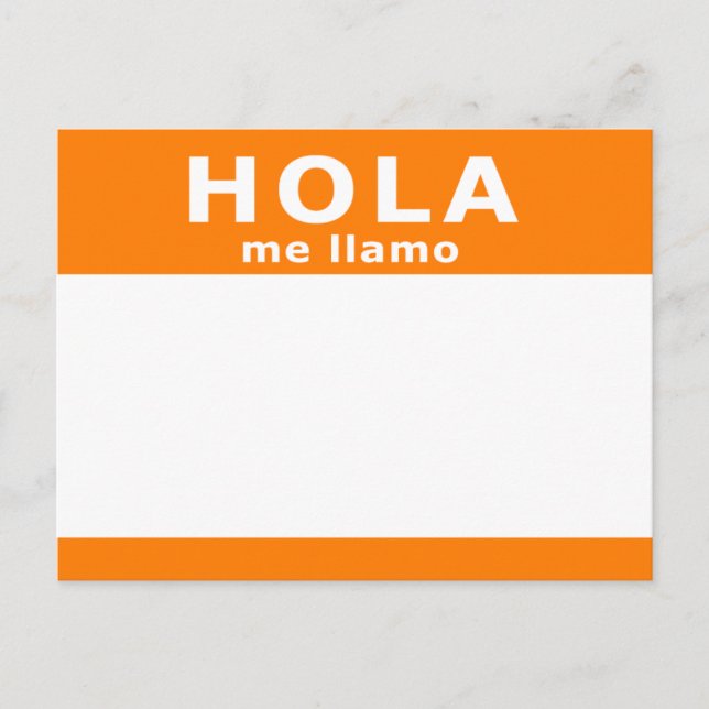 Hola me llamo postkarte (Vorderseite)