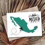 Hola Mexico Foto Wedding Save the Date<br><div class="desc">Hochzeit speichern die Daten für das Ehepaar,  das in Mexiko heiraten wird. Niedliches "Hola,  Mexico" Kartendesign auf der Vorderseite,  passen die Rückseite mit Ihren Foto- und Hochzeitsdetails an.</div>