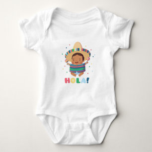 Hola niedliche mexikanische Baby-Jungen-Fiesta Baby Strampler
