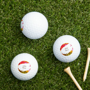 Hola Otoño Orange Red Yellow Modern LongGolfer Golfball