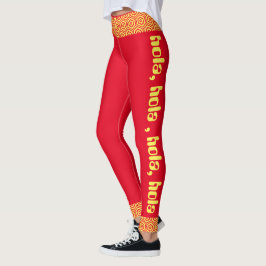 Hola rot und gelb leggings