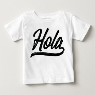 Hola Script (schwarz) Baby T-shirt