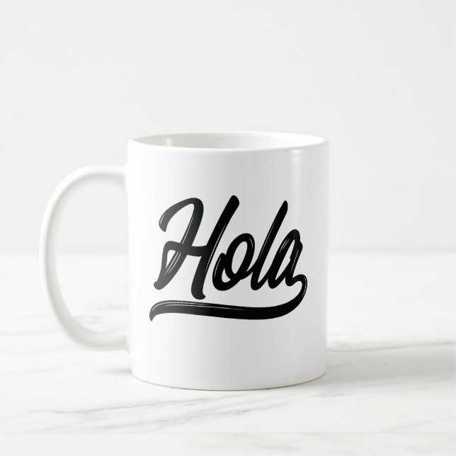 Hola Script (schwarz) Kaffeetasse (Links)
