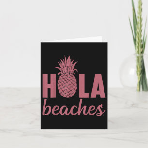 Hola Strände Ananas Funny Beach Vacation Hawaii Karte