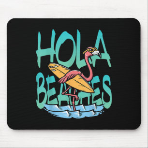 Hola Strände Flaming Surfer im Meer Wav Mousepad