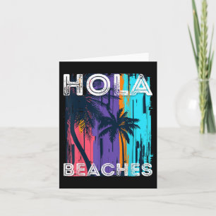Hola Strände Hallo Sommerurlaub Palme Baum Familie Karte