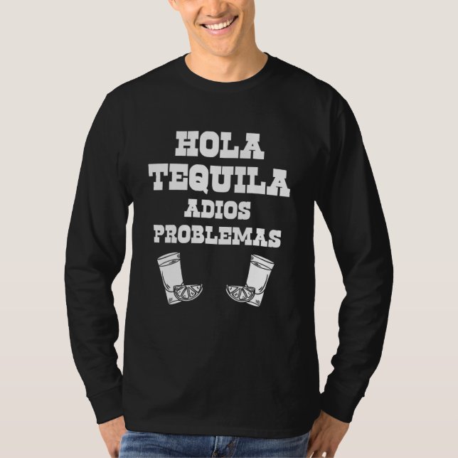 Hola Tequila Limon Lemon Party Sprichwort T-Shirt (Vorderseite)