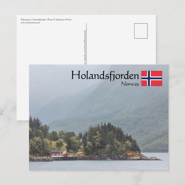 Holandsfjorden Norwegen Postkarte (Vorne/Hinten)