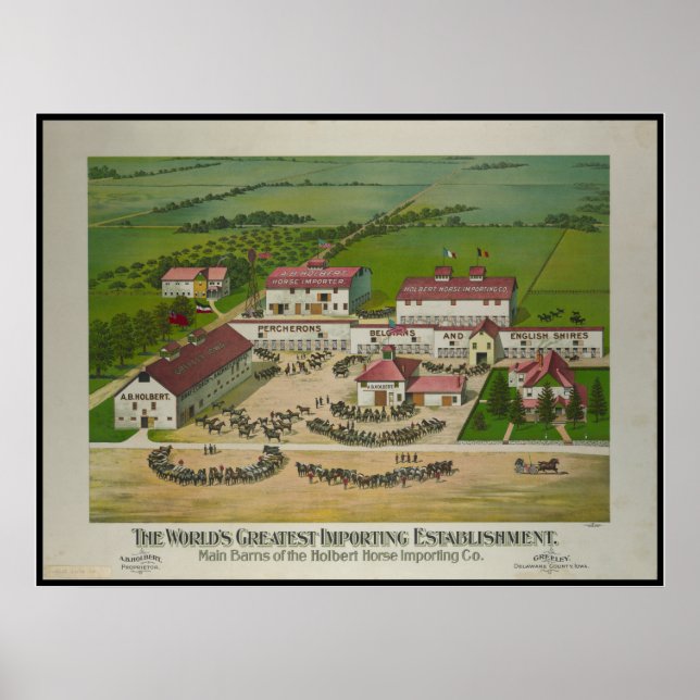 Holbert Horse Importing Co Greeley IA Poster (Vorne)