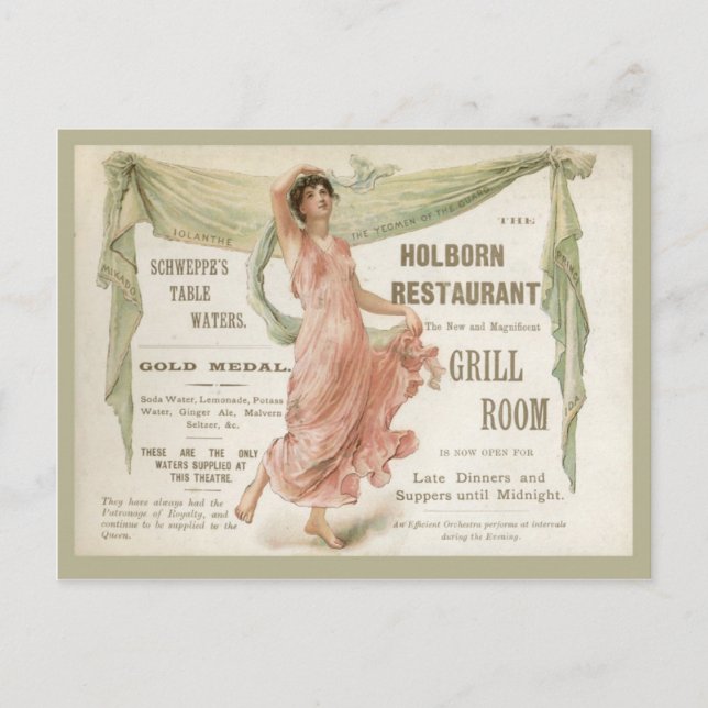 Holborn Restaurant Postkarte (Vorderseite)