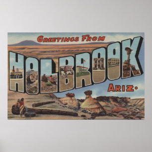 Holbrook, Arizona - Große Buchstabenszenen Poster