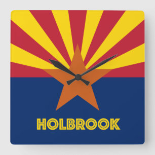 Holbrook AZ Quadratische Wanduhr