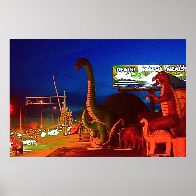 Holbrook Dinosaurier-Rte 66 Poster (Vorne)