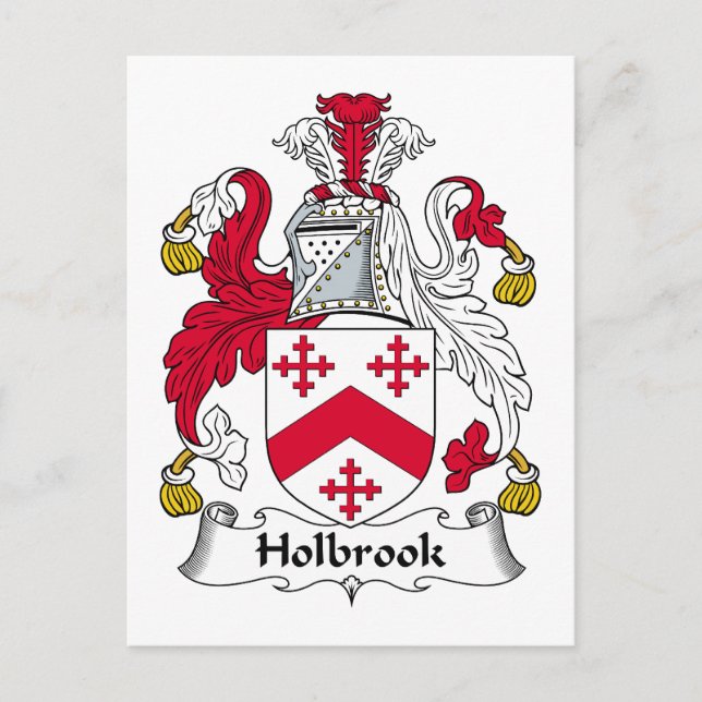 Holbrook Familienwappen Postkarte (Vorderseite)
