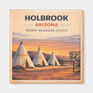 Holbrook Route 66 Arizona Kühlschrank Souvenir Ges Magnet