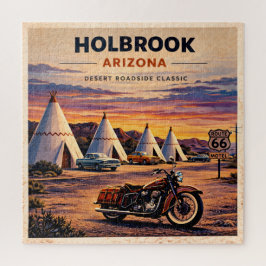Holbrook Route 66 Motorrad-Spielnacht-Geschenk Puzzle