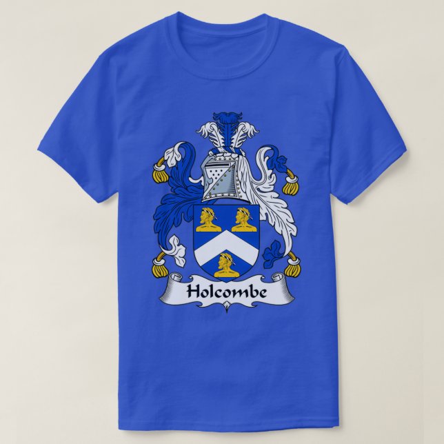 Holcomb Coat of Arms Family Crest T-Shirt (Design vorne)