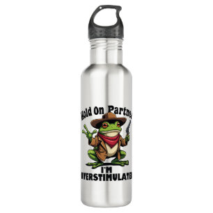 Hold on Partner i'm überstimuliert Frog ADHD Edelstahlflasche