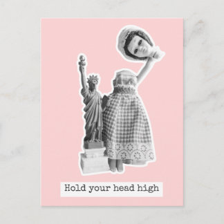 Hold your head high - The statue of Liberty Postkarte