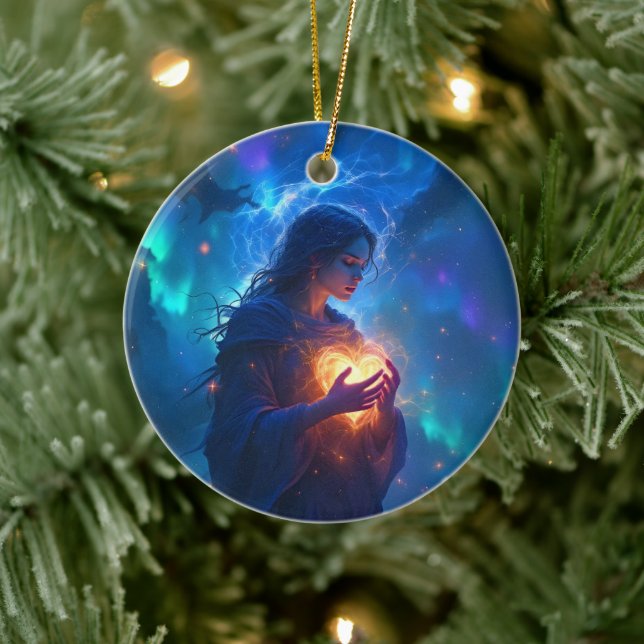 Hold your heart forever, I miss you, sympathy   Keramik Ornament (Baum)