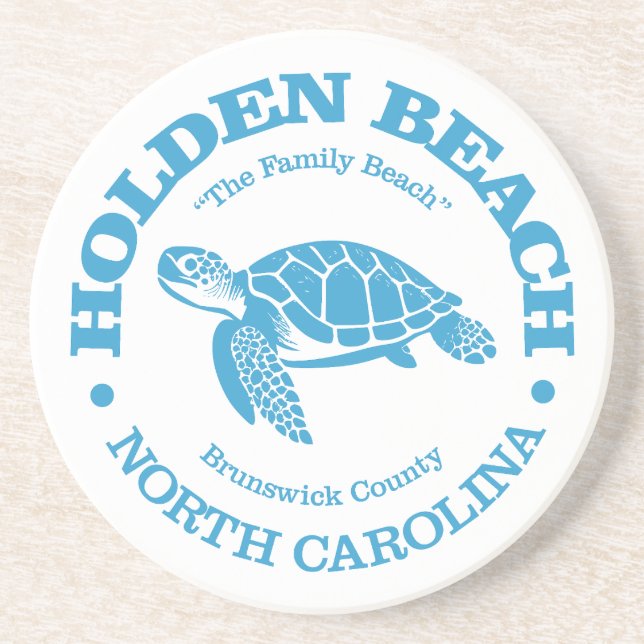 Holden Beach (Meeresschildkröte) Getränkeuntersetzer (Vorne)