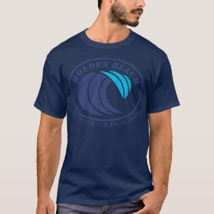 Holden Beach NC Sommerferien blaue Wellen T-Shirt