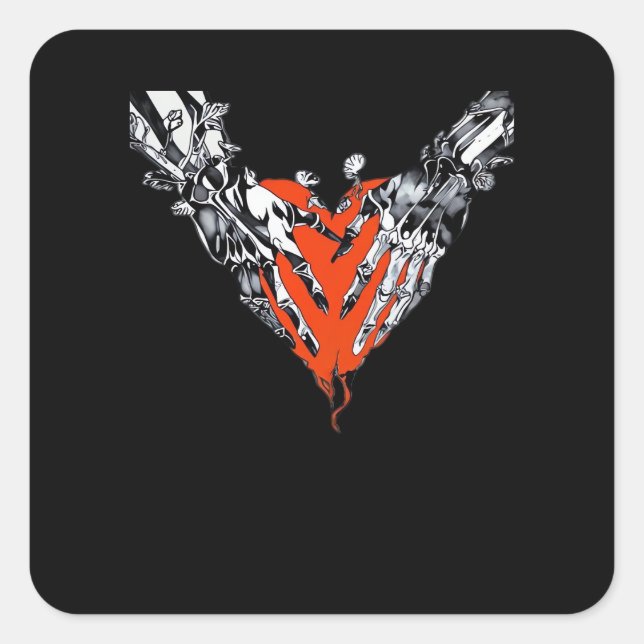 Holding Heart Classic Quadratischer Aufkleber (Vorderseite)