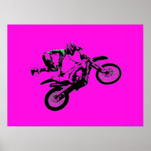 Holding On - Freestyle Motocross Stunt Poster