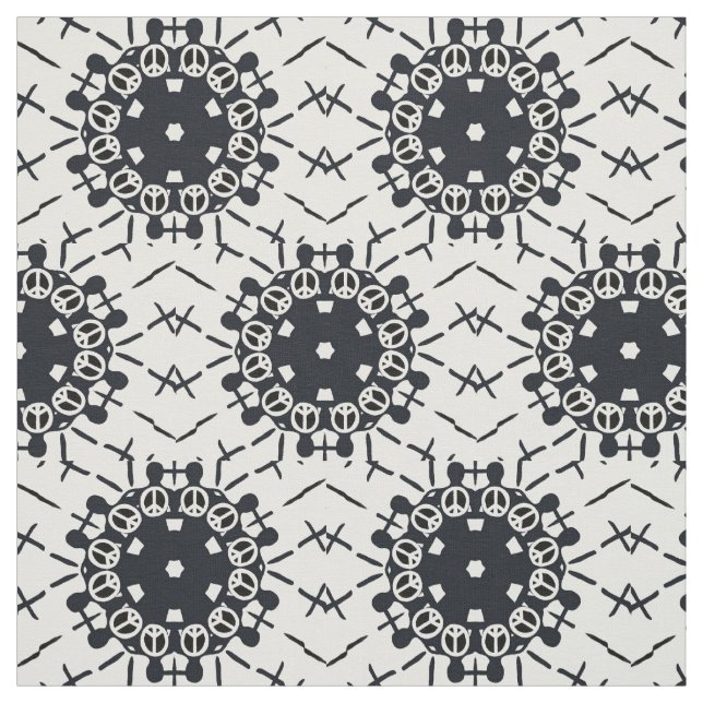 Holding Peace Circle Fabric Stoff (Muster)