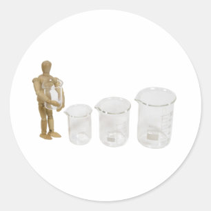 HoldingBeaker013110 Runder Aufkleber