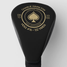 Hole in One Black Gold Ace Golf Headcover