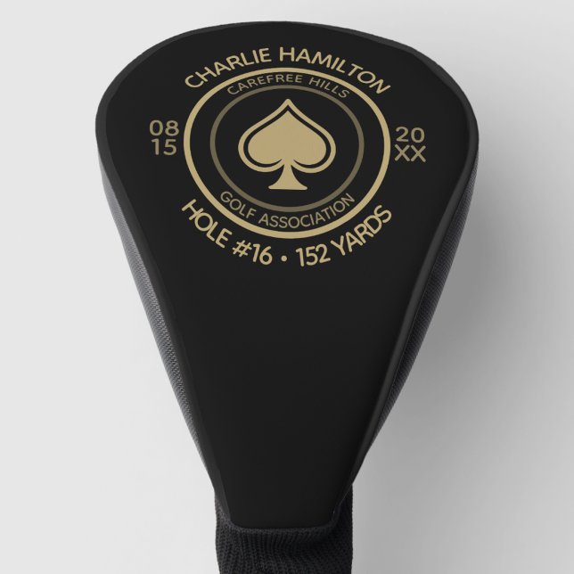 Hole in One Black Gold Ace Golf Headcover (Von Creator hochgeladen)