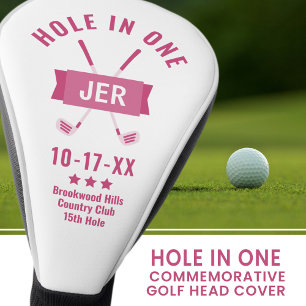 Hole in One Classic Golfer Benutzerdefiniert Rosa Golf Headcover