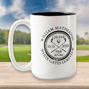 Hole in One Classic Personalisiertes Golf Zweifarbige Tasse
