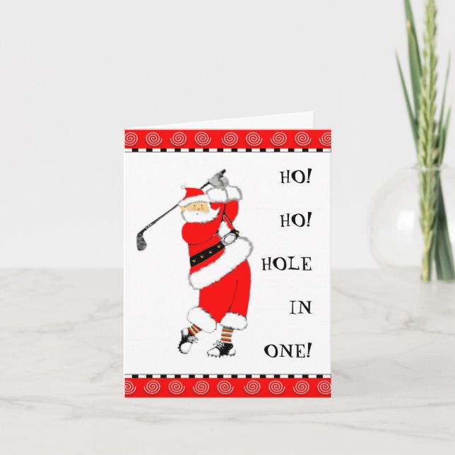 Hole-in-One Feiertagskarte (Vorderseite)