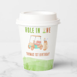 Hole In One First Birthday Party Pappbecher