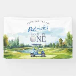 Hole In One Golf 1st Birthday Banner