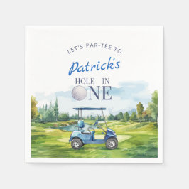 Hole In One Golf 1st Birthday Serviette