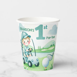 Hole in One Golf Boy 1. Par-tee Geburtstag Pappbecher