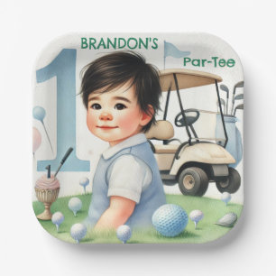 Hole in One Golf Boy 1. Par-tee Geburtstag Pappteller